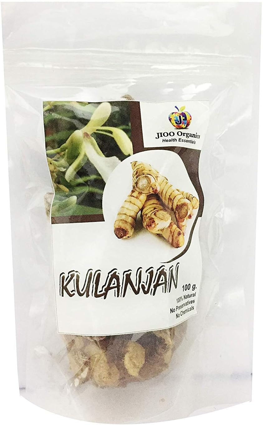 Jioo Organics 100% Natural Premium Kulanjan Galangal Roots | 100% Natural -100g