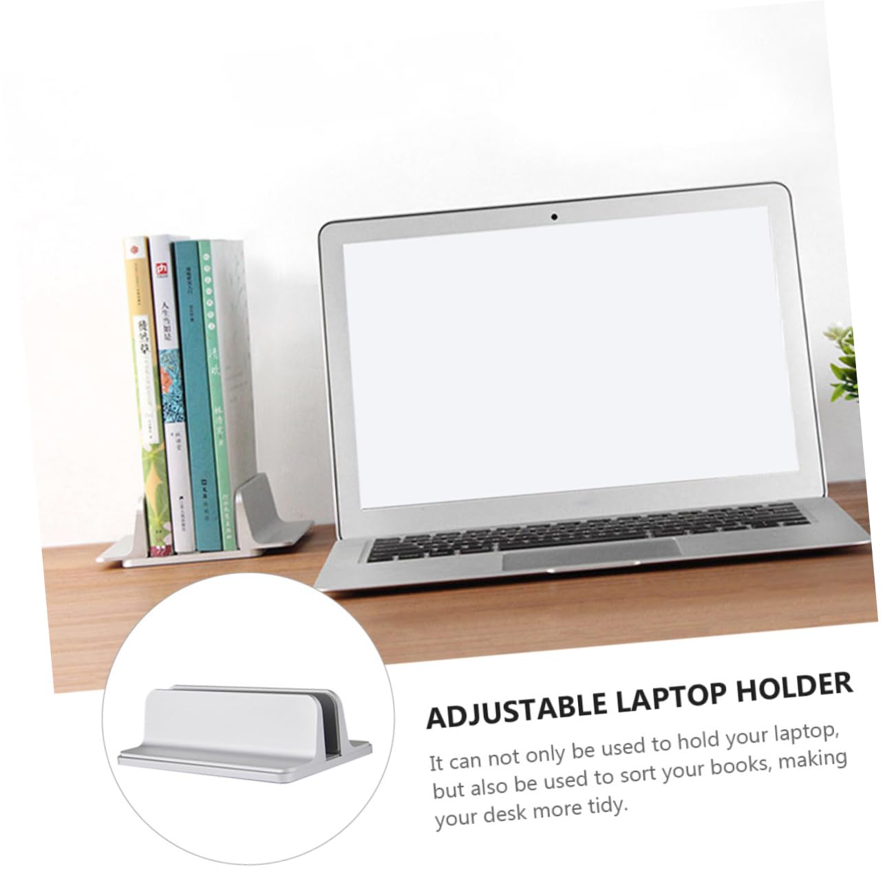 Uonlytech Supporto per Laptop in Alluminio con Scanalatura Curva 3d per Prevenire i Graffi Supporto per Scrivania per Laptop