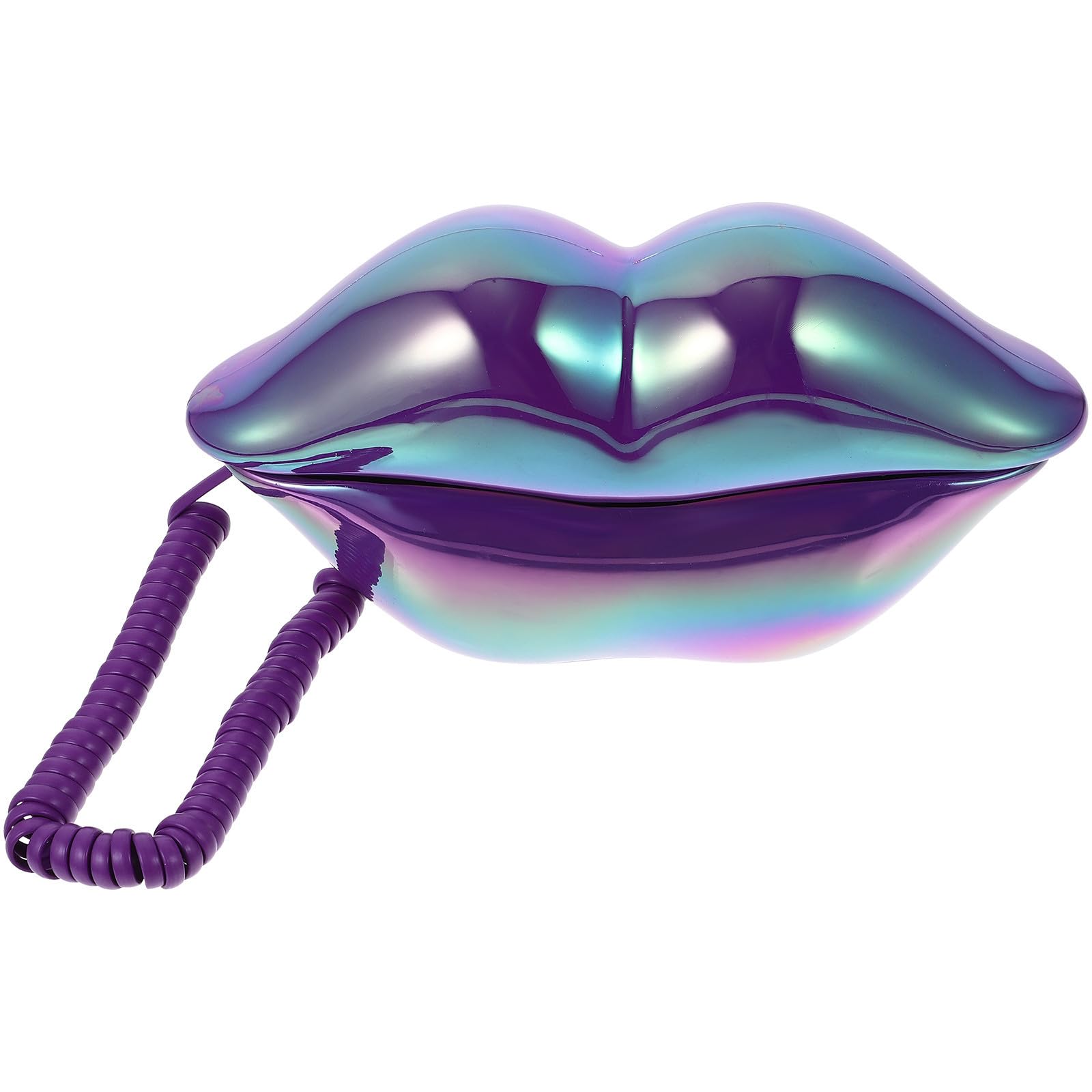 Teléfono de Labios Púrpura Cable, Decoración Hogar Compacta