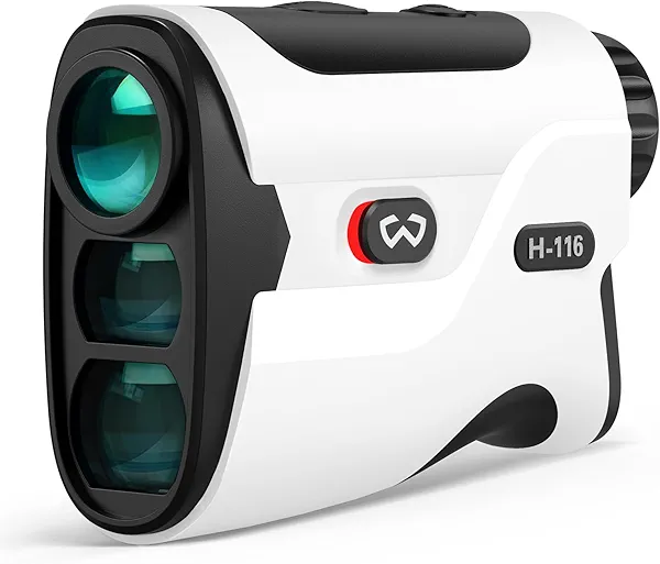 WOSPORTS Golf Rangefinder with Slope - 1200/1500 Yards Laser Range Finder Golf with Magnetic Strap, Flag Pole Locking Vibration, 6X Magnification