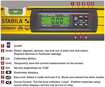 STABILA Magnetic TECH LEVEL 196, IP67, with Case, 48 in, Cat. No. 36548