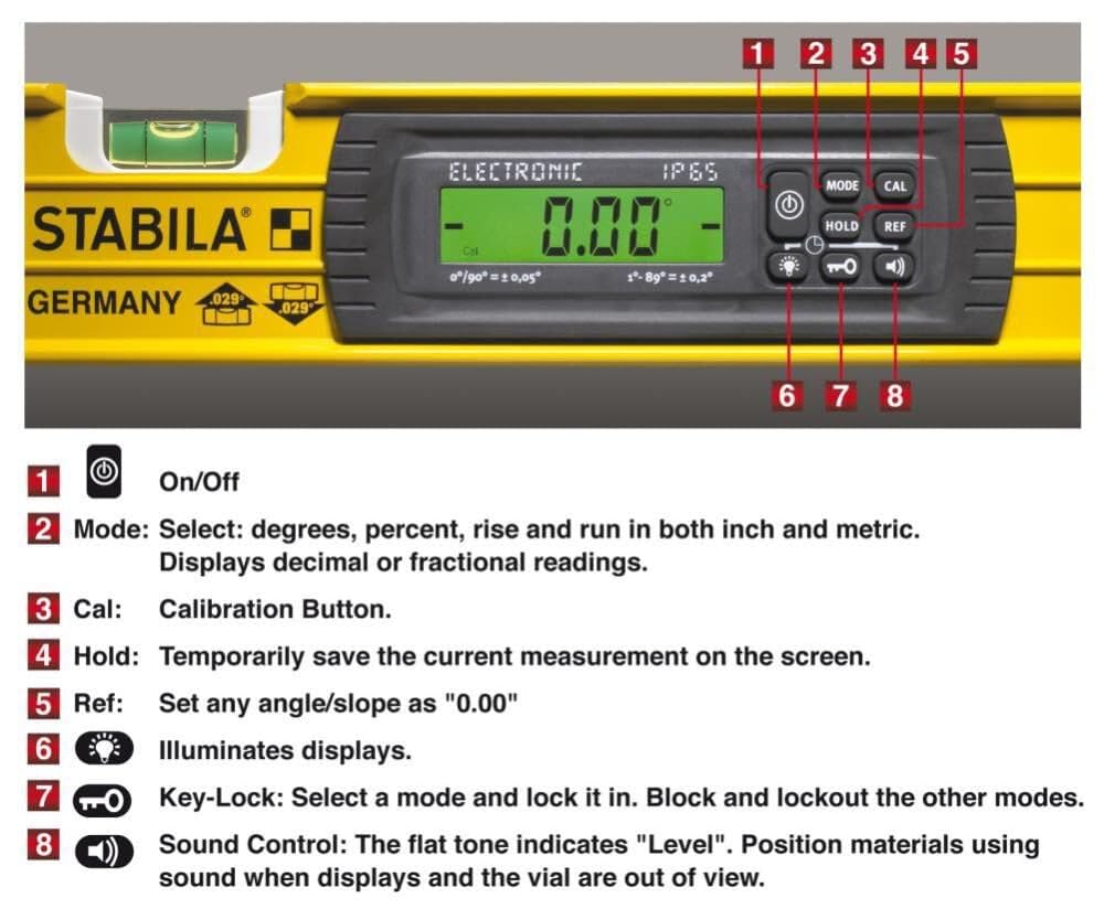 Stabila 48" Electronic Level - IP67 Waterproof -5