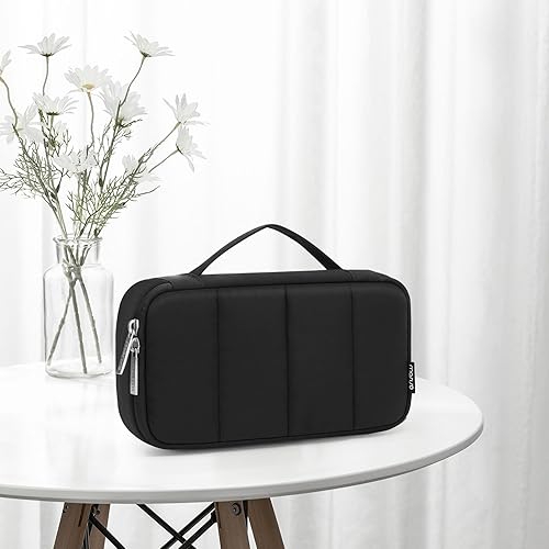 Miniatura 7 de MOSISO Estuche organizador electrónico de viaje, accesorios electrónicos Puffy Funda de transporte para cable, cargador, teléfono, auriculares,