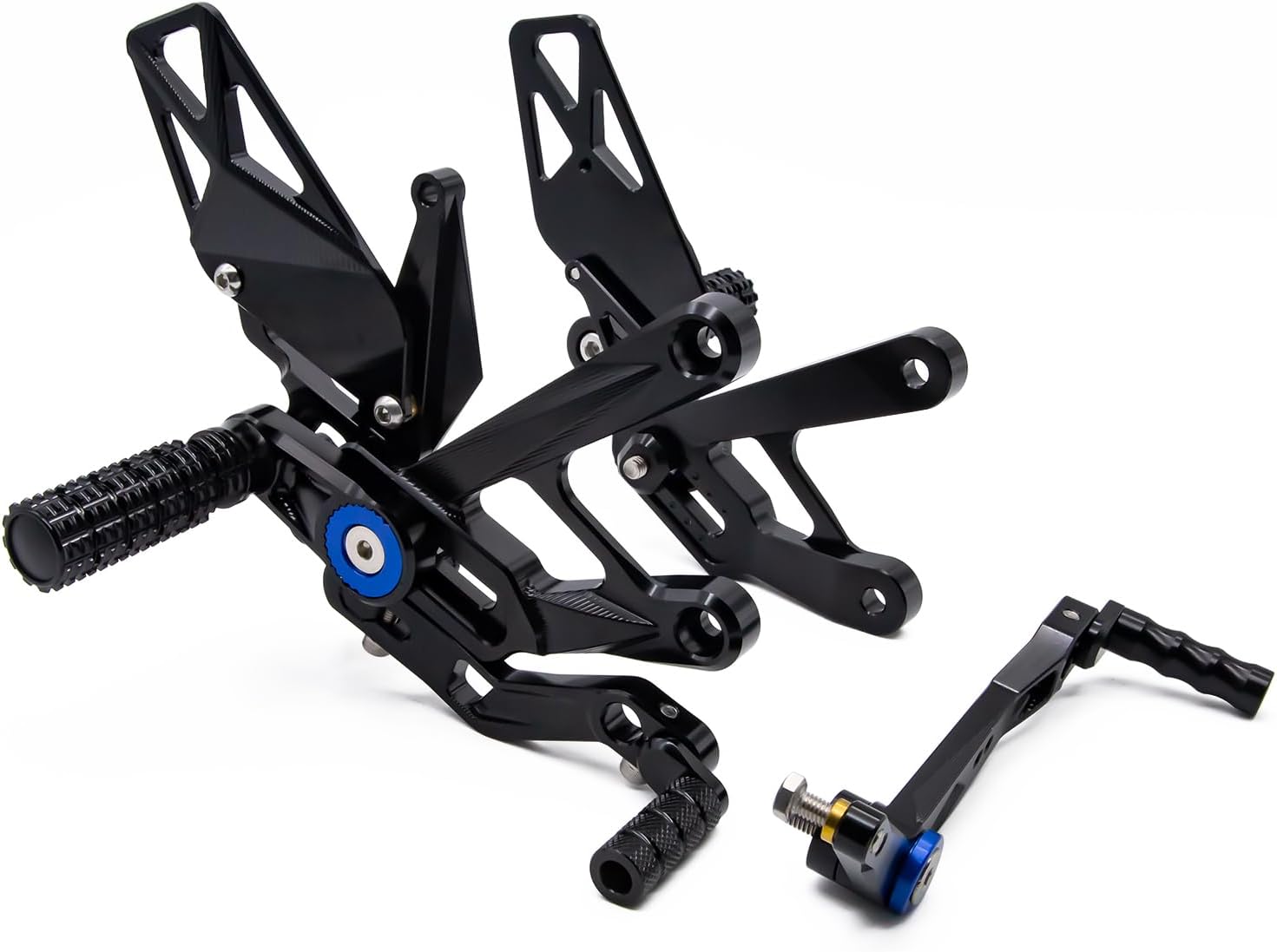 CNC YZF-R1 Motorcycle Adjustable Rearsets Foot Pegs Rear Set Footpeg Brake Shift Pedal Compatible with YZF R1 R1M 2019 2020 2021 2022 2023 2024 2025 Black