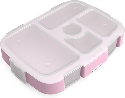 Miniatura 1 de Bentgo Bandeja de impresión infantil con cubierta transparente, reutilizable, sin BPA, contenedor de preparación de comidas de 5 compartimentos con