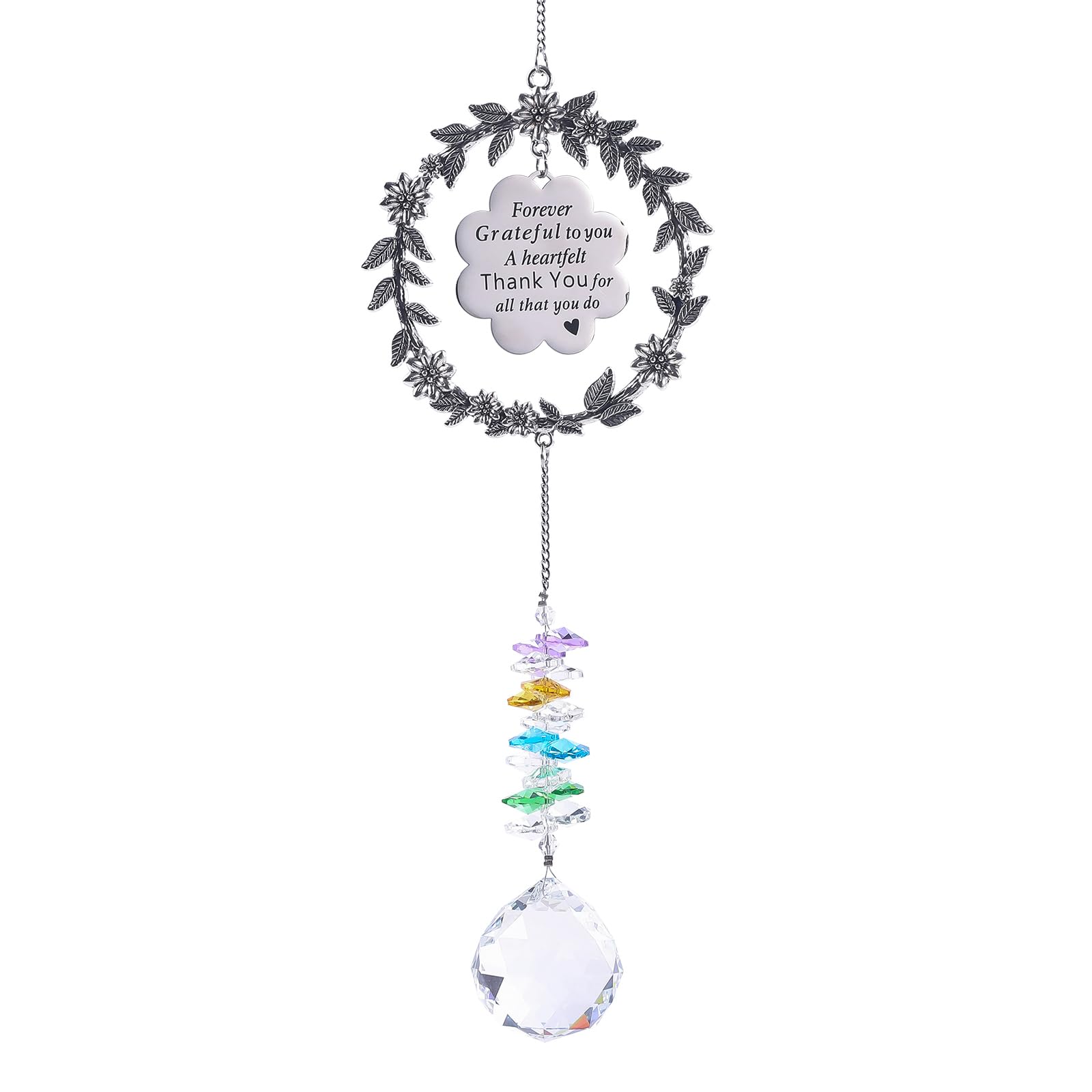 LONGSHENG - SINCE 2001 - Sun Catcher Gift Hanging Crystal Suncatcher Ornament for Window Rainbow Maker, Thanks Gift for Friend Family Teacher with Gift Bag
