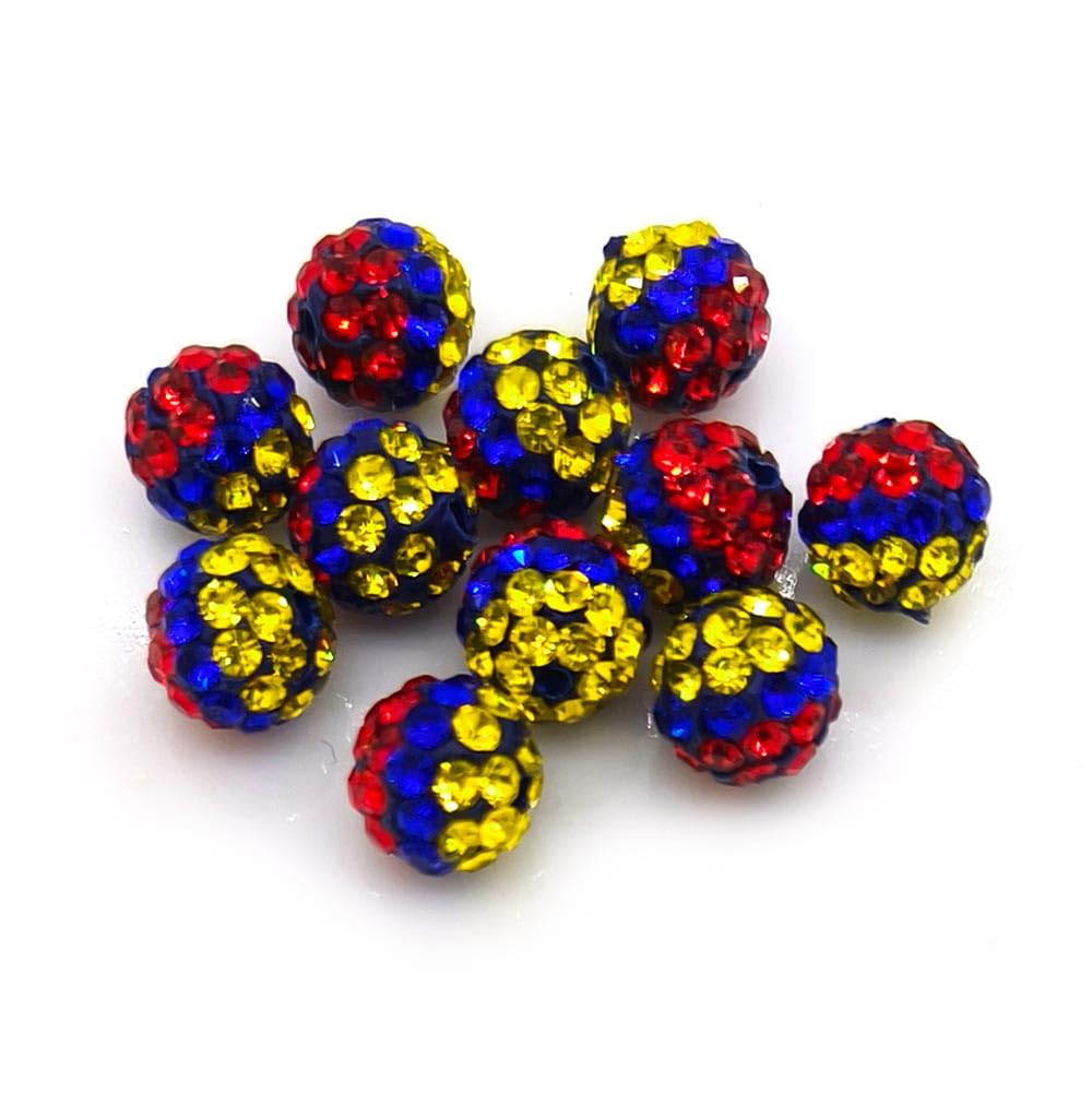 Lot De 100 Perles En Argile Polymère Rondes Avec Incrustation