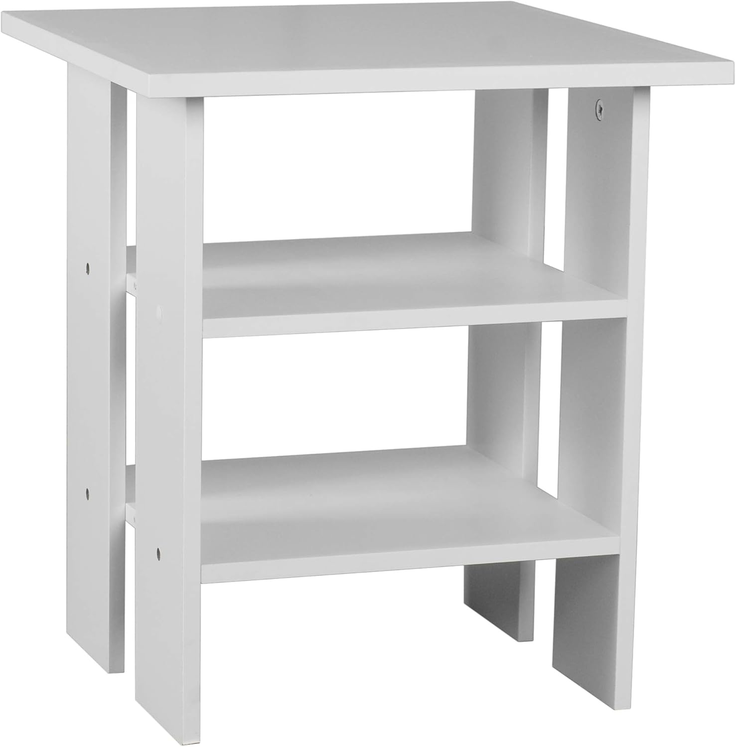 URBNLIVING 2 Tier Wooden Modern Side End Table (White) Amazon.co.uk