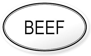 CafePress Beef (Oval) Oval Sticker Oval Car Bumper Sticker