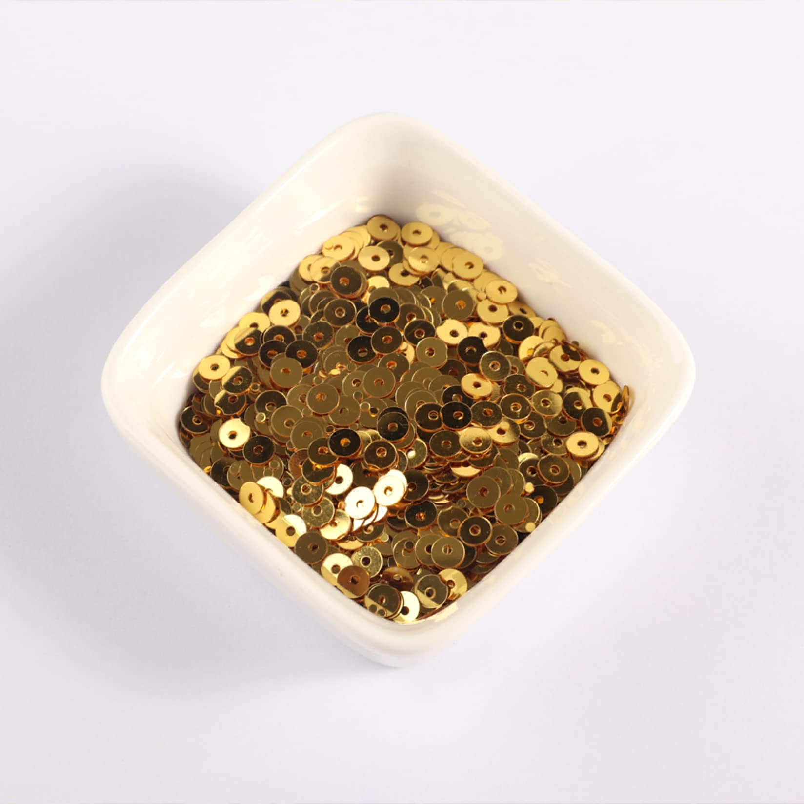 Luźne cekiny, Paillettes500g Kolorowe okrągłe cekiny Paillettes Dekoracja paznokci Szycie Suknia Ślubna Akcesoria DIY Materiał do szycia (Kolor: Złoty, Rozmiar: 0,5 cm 500g)