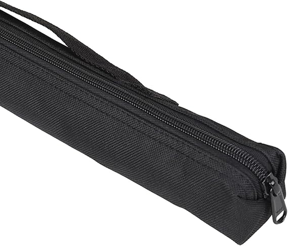 Flute Storage Bag, Long Zippered Flute and Piccolo Carry Bag Portable Washable Recorders Flute Case Bag for Vertical Flutes Recorders, Black