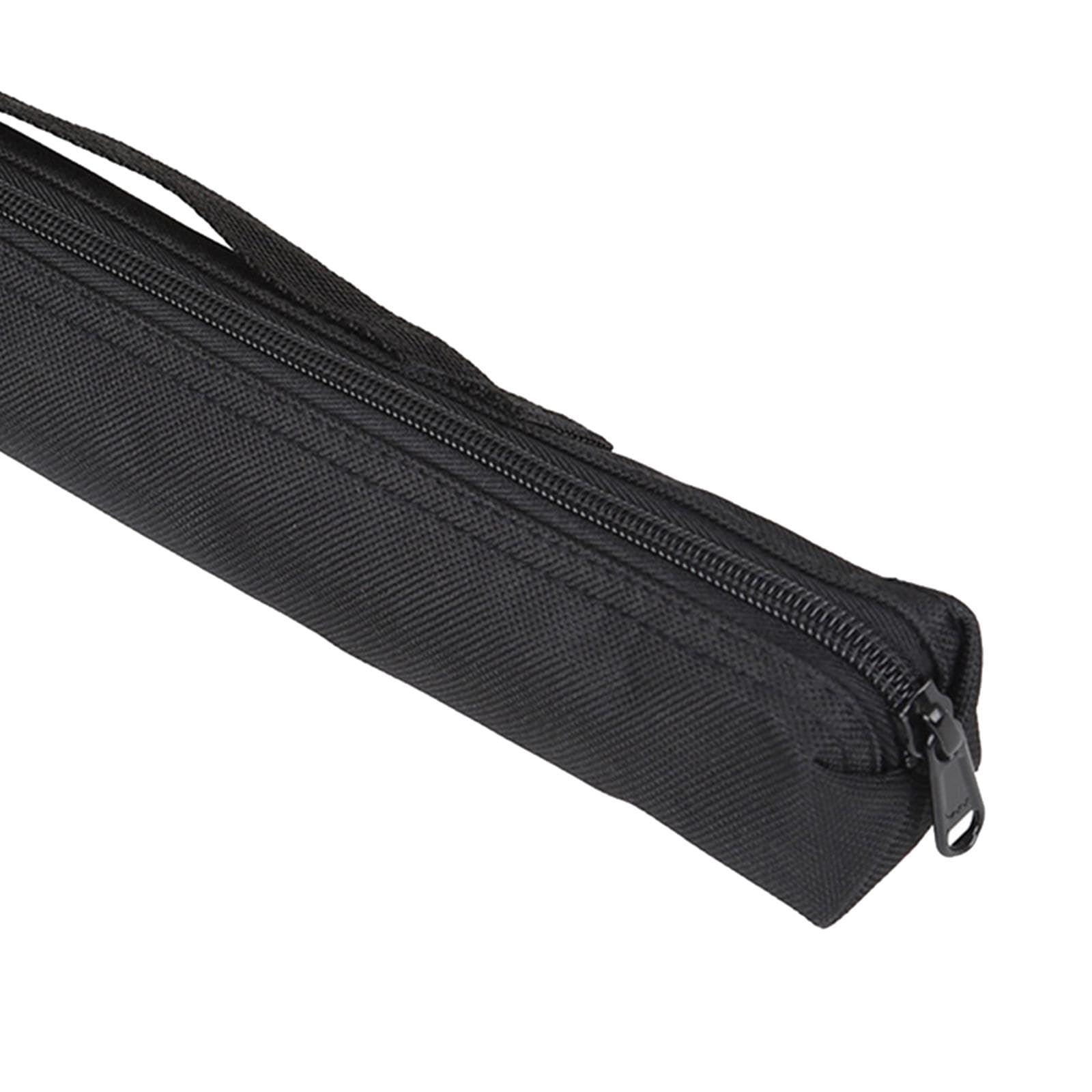 Flute Storage Bag, Long Zippered Flute and Piccolo Carry Bag Portable Washable Recorders Flute Case Bag for Vertical Flutes Recorders, Black