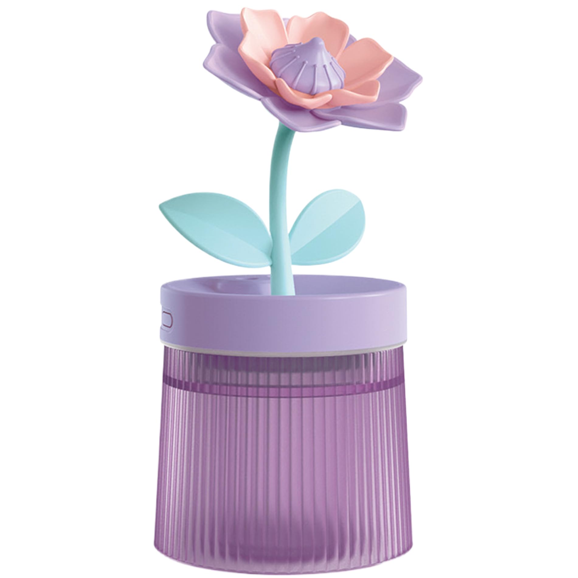 Faroby Style 2 Portable Mini Humidifier 260Ml Cute Flower-Shape Silent Humidifier With Night Light (Style 2)