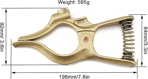 Miniatura 9 de Vaphy Abrazadera de tierra de soldadura estilo T de 300 amperios de latón