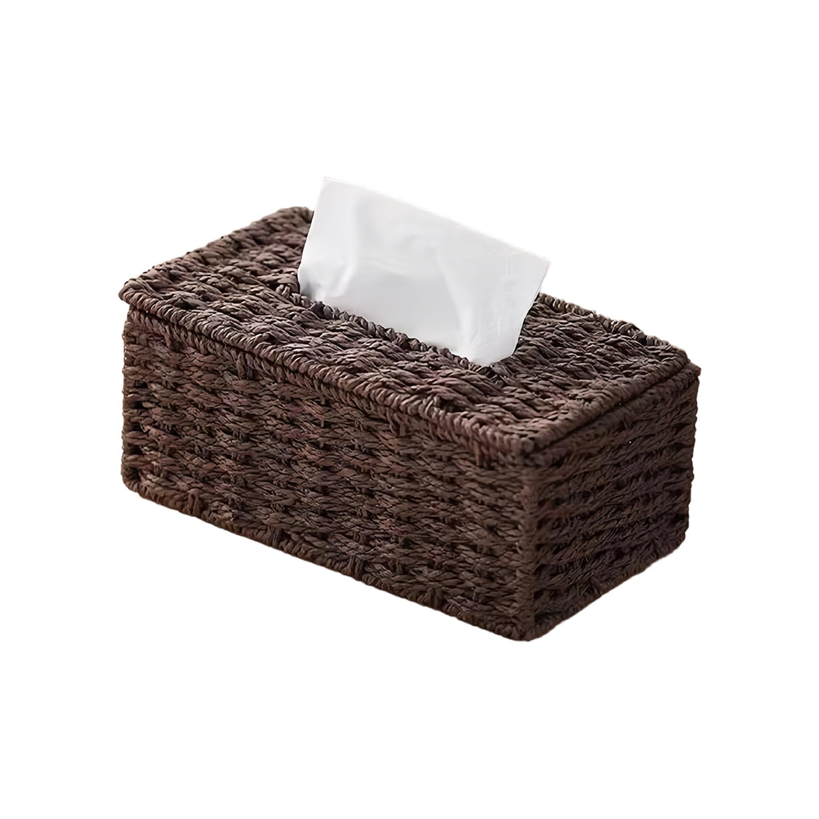 Xjdzineq Handwoven Paper Rope Tissue Holder Multifunctional Home Decoration Storage Basket for Napkins Kitchen Countertop Living Room Tissue Storage