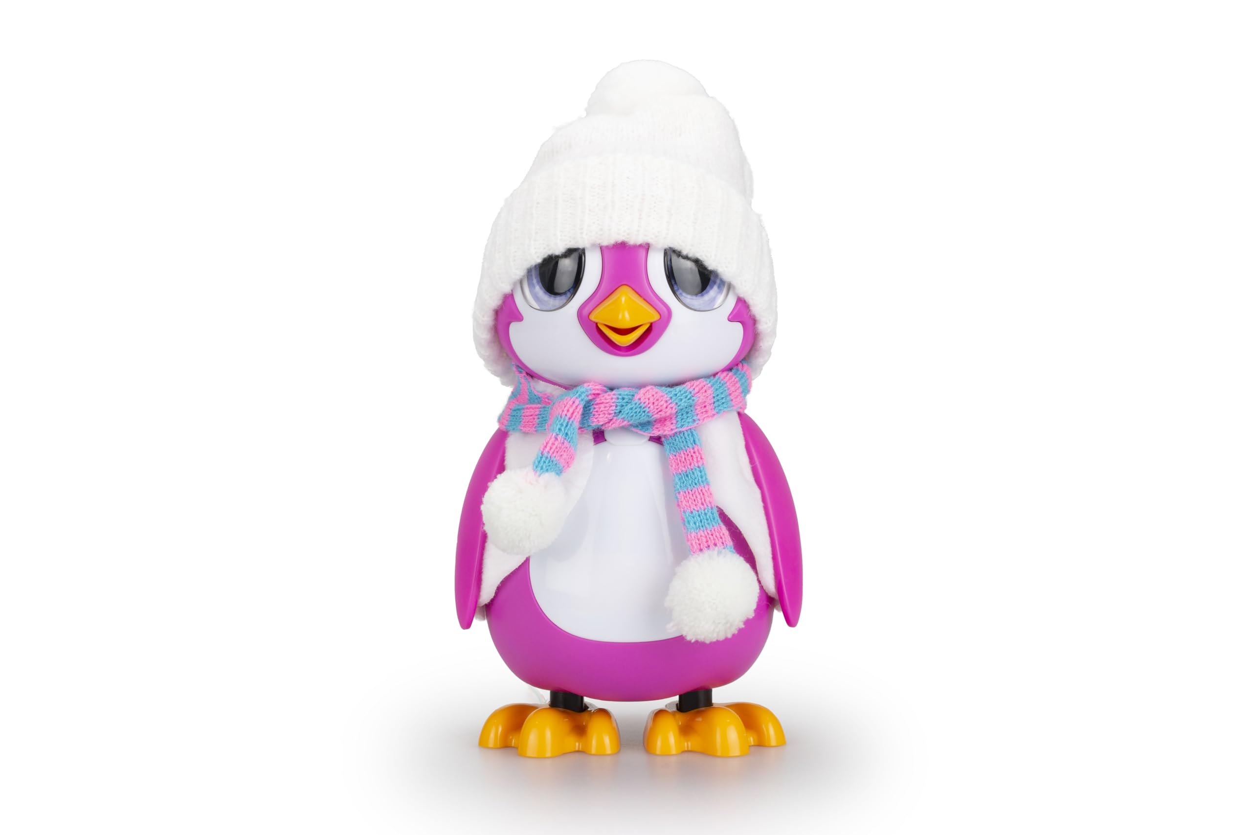 Silverlit - Rescue Pingouin - Pingouin Rose interactif avec 20 émotions différentes + 5 Accessoires Inclus - Effets sonores et Lumineux - Expérience éducative - Piles AAA incluses - Dès 5 Ans