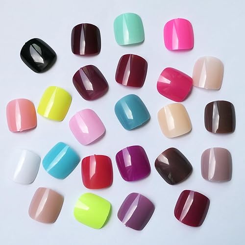 Miniatura 3 de LoveOurHome Uñas postizas a presión para mujer, uñas postizas con pestañas de pegamento, 576 unidades, uñas postizas a presión, uñas cortas