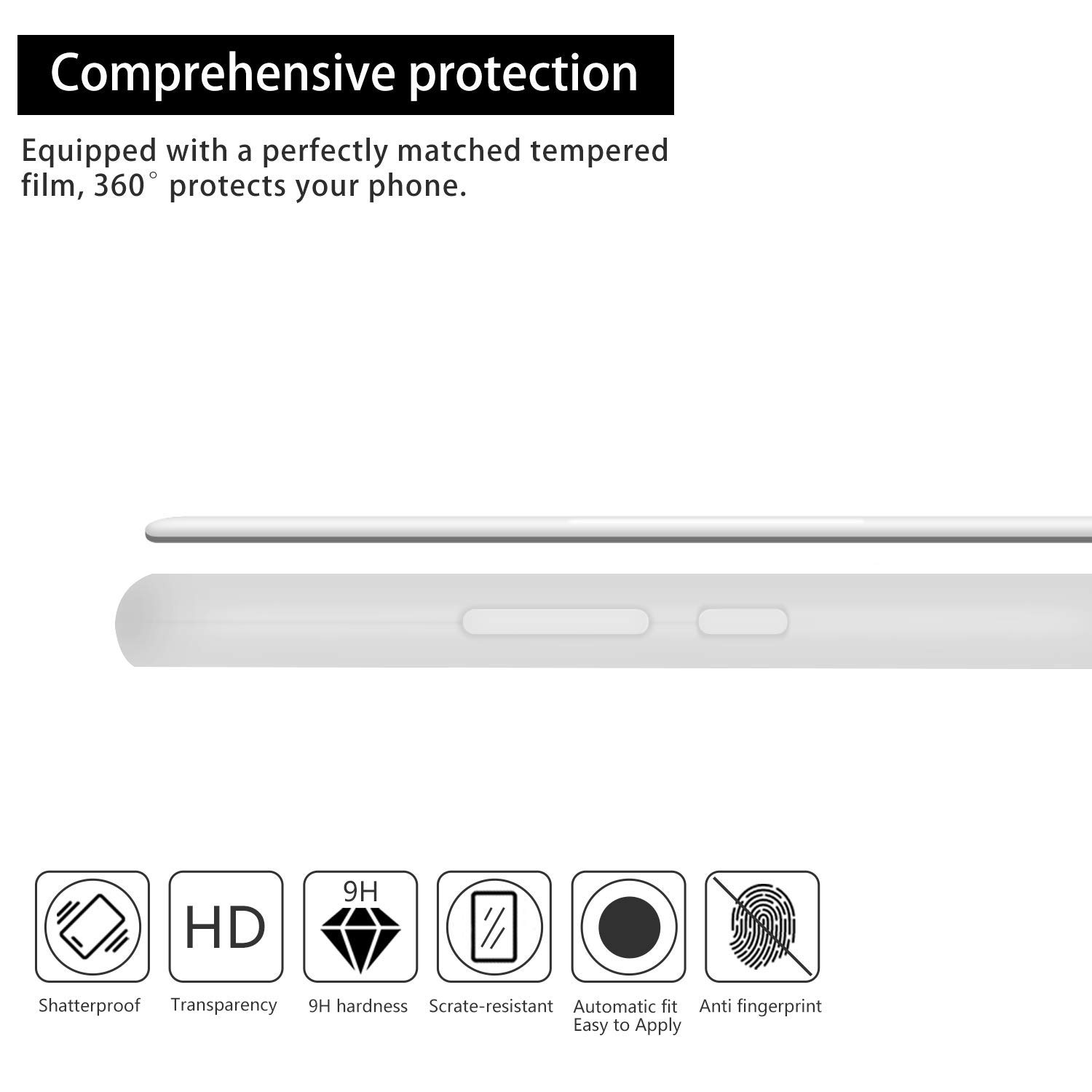 CUZZCASE Custodia Compatibile con Xiaomi Mi 10T Lite+ (Film di Vetro