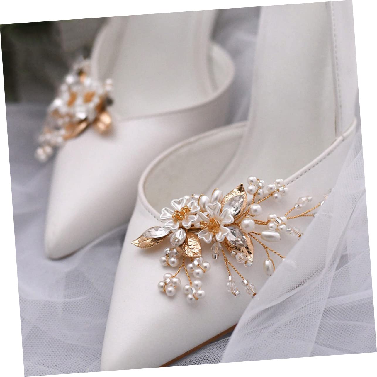 Ipetboom 3 Paia Fibbie per Scarpe Sposa Decorative Accessori Rimovibili per Matrimonio e Speciali per Scarpe Cerimonia