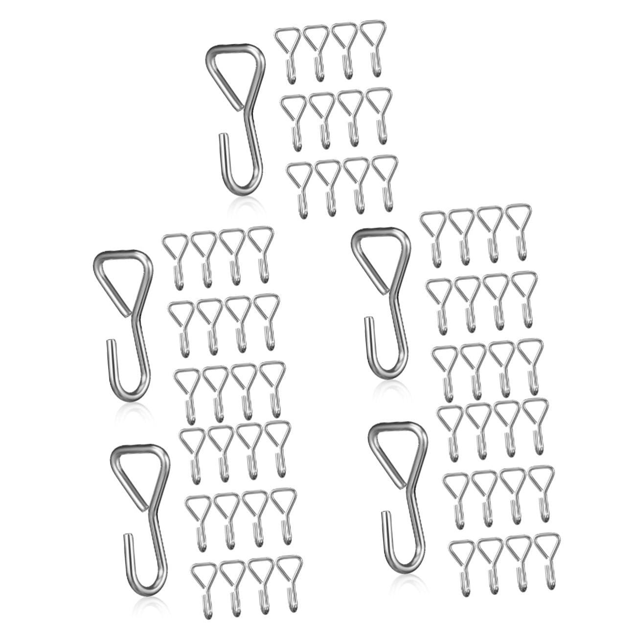 Unomor 5sets Heavy Duty s Hooks for Car Stainless Steel Car Seat Cover Clips Versatile Hanging Hooks 100pcs*5