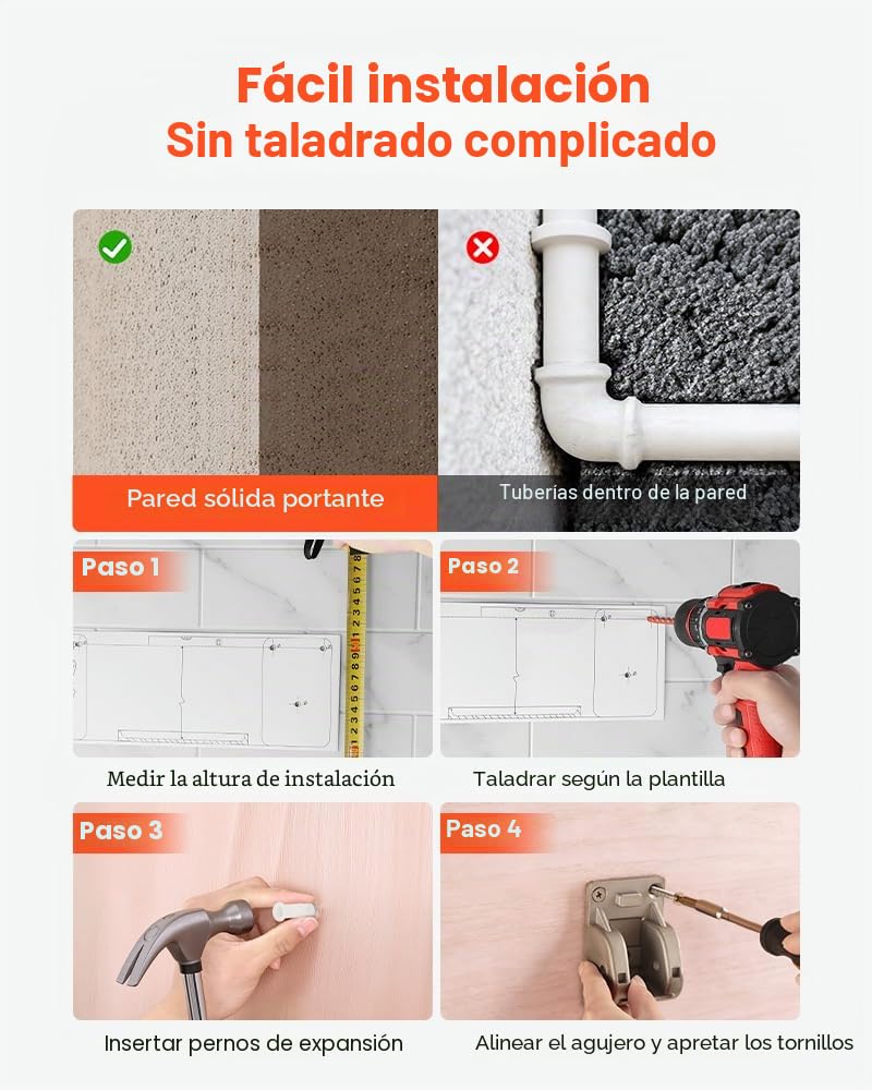 VEVOR Asiento de Ducha Abatible de PP, Silla de Ducha Plegable Montaje en Pared con Marco de Aleación de Aluminio, Taburete de Baño con Capacidad de Carga de 100 kg, para Adultos, Mayores, Blanco