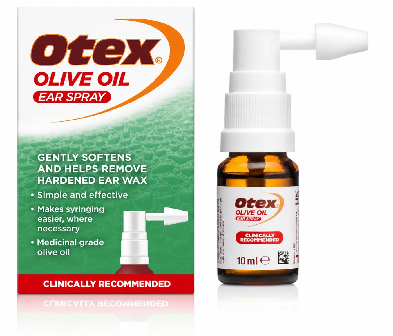Otex Olive Oil Ear Spray - 10ml Bottle with Spray Applicator (Packaging May Vary)