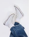 Women's Canvas High Top Sneakers Lace Up Casual Fashion Shoes