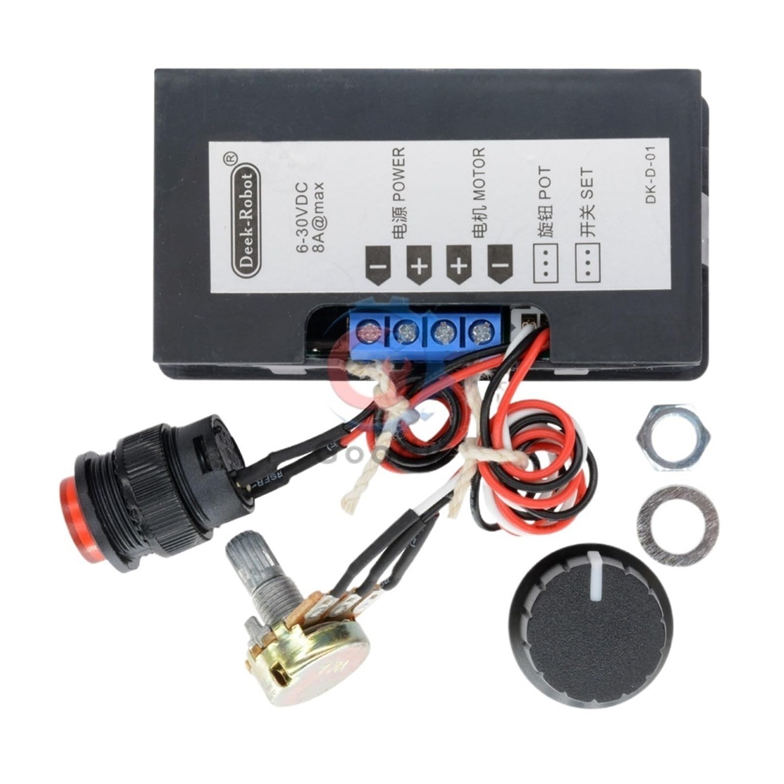 Controlador de velocidad del motor PWM ajustable, pantalla LCD digital, Control de motor de CC, interruptor regulador CV, 6V-30V CC, 12V, 24V, máximo 8A, 16kHz