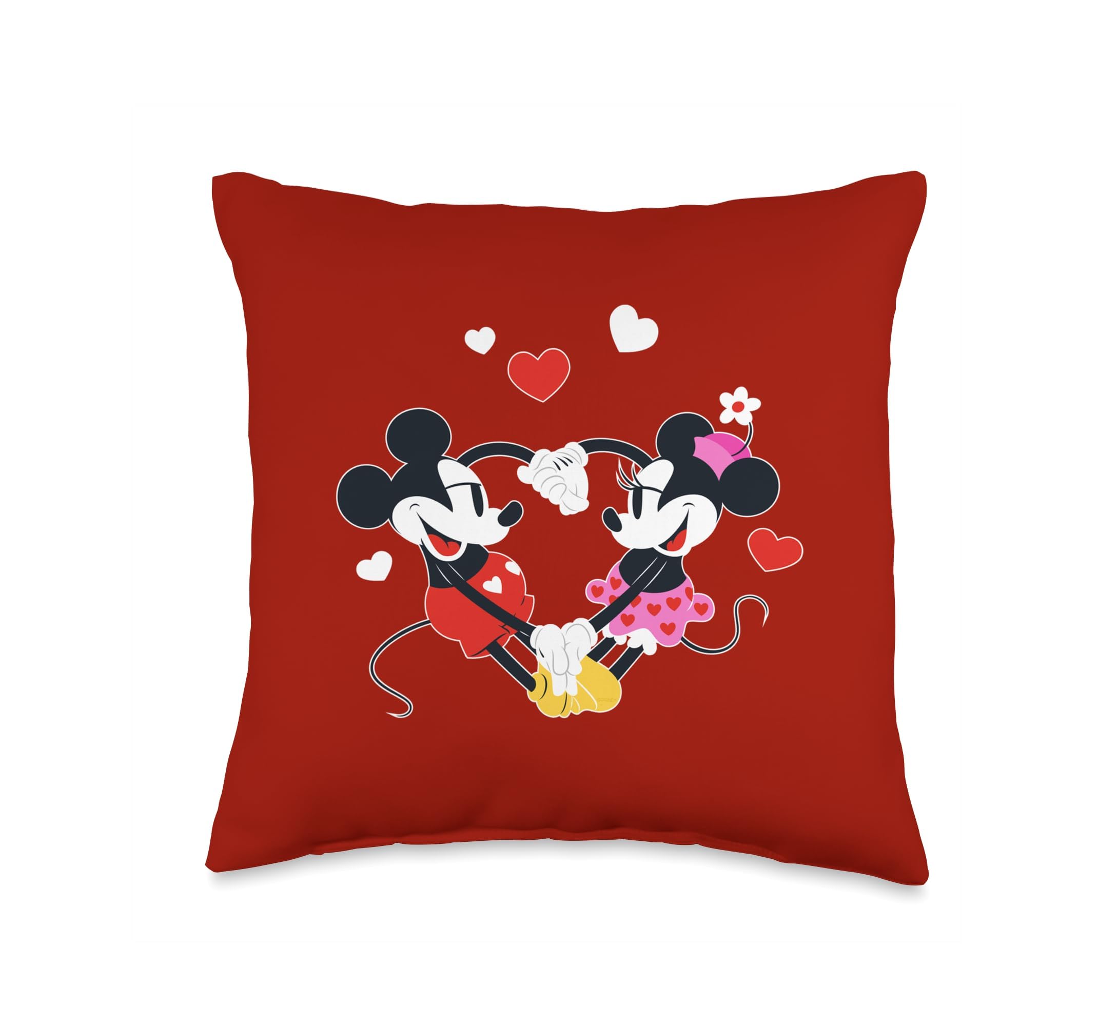 Coussin Mickey et Minnie Hearts Disney rouge déco canapé chambre enfant 40x40
