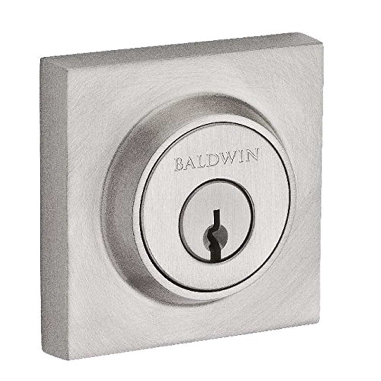 Verrou monocylindre carré en nickel satiné avec technologie Smartkey