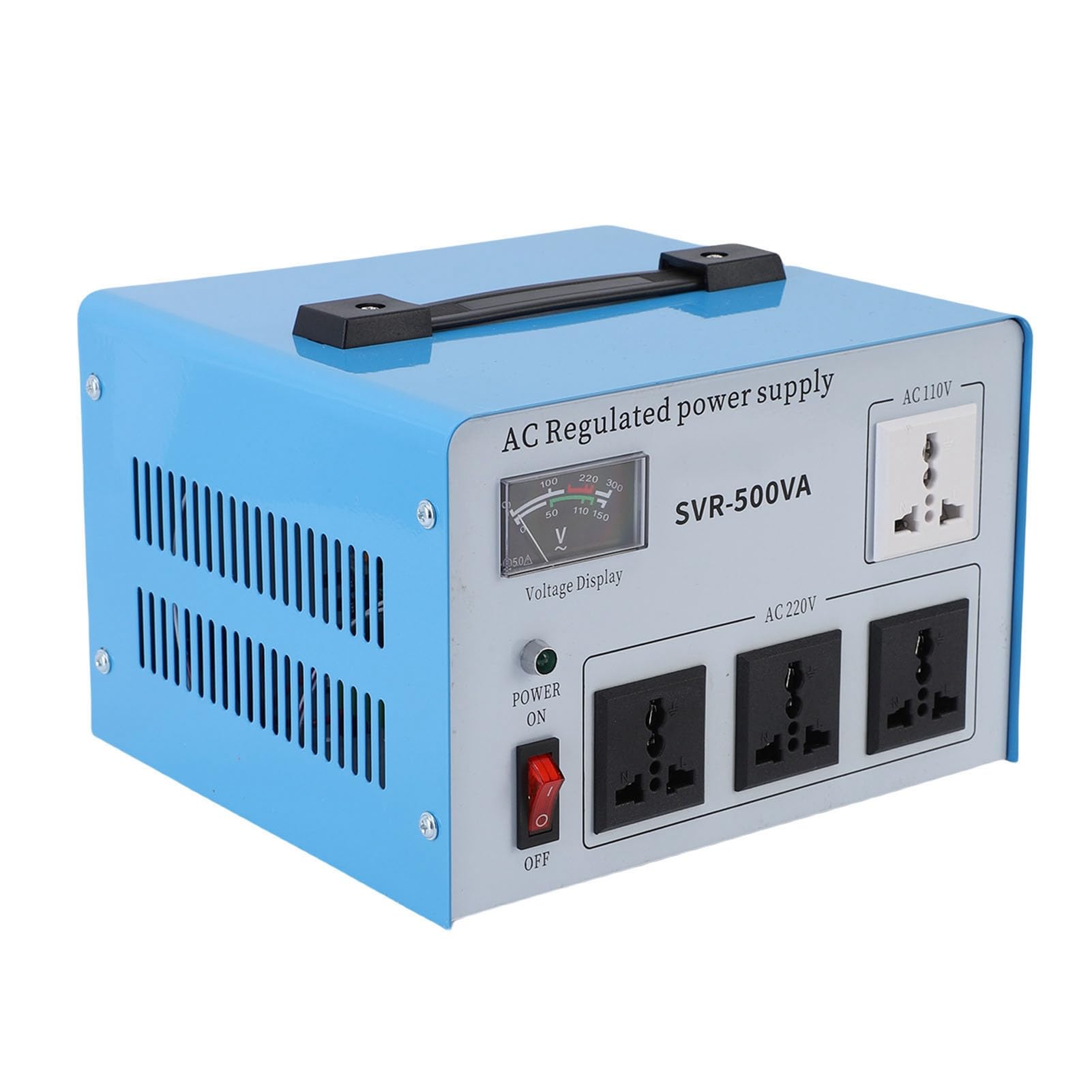 Generic Jednofazowy Stabilizator Napięcia 500 W Automatyczny Transformator Napięcia Niezawodna Ochrona Telefonów Komórkowych i Komputerów Obudowa ABS (Wtyczka UE 160-250 V)