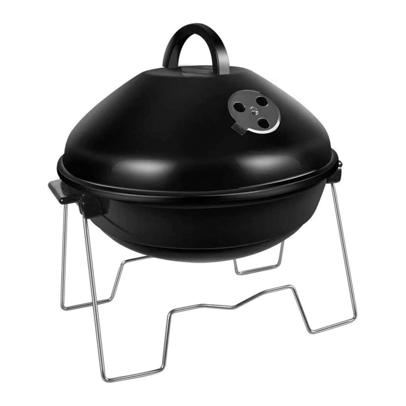 MytaYtTragbarer Outdoor-Klapp-Carbon-Grill, Runder Holzkohlegrill Aus Edelstahl Home Carbon-Grillofen Brazier Single Oven