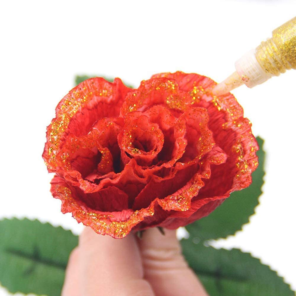 Set di penne con colla glitterata per bambini, set di penne a gel per decorazioni artistiche e artigianali, articoli per bambini (50 pezzi