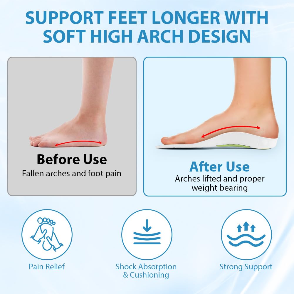 OSDUE Plantillas Ortopédicas, Plantillas Para Soporte del Arco Alivio Eficaz de Fascitis Plantar, Espolón Calcáneo, Juanetes, Pies Planos, Dolor De Pies, Para Hombres y Mujeres (Rosa, 37-38)