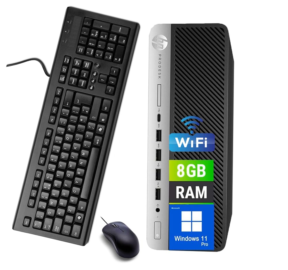 HP ProDesk 600 G3 SFF Desktop Computer PC, Intel Core i5-6500, 8GB