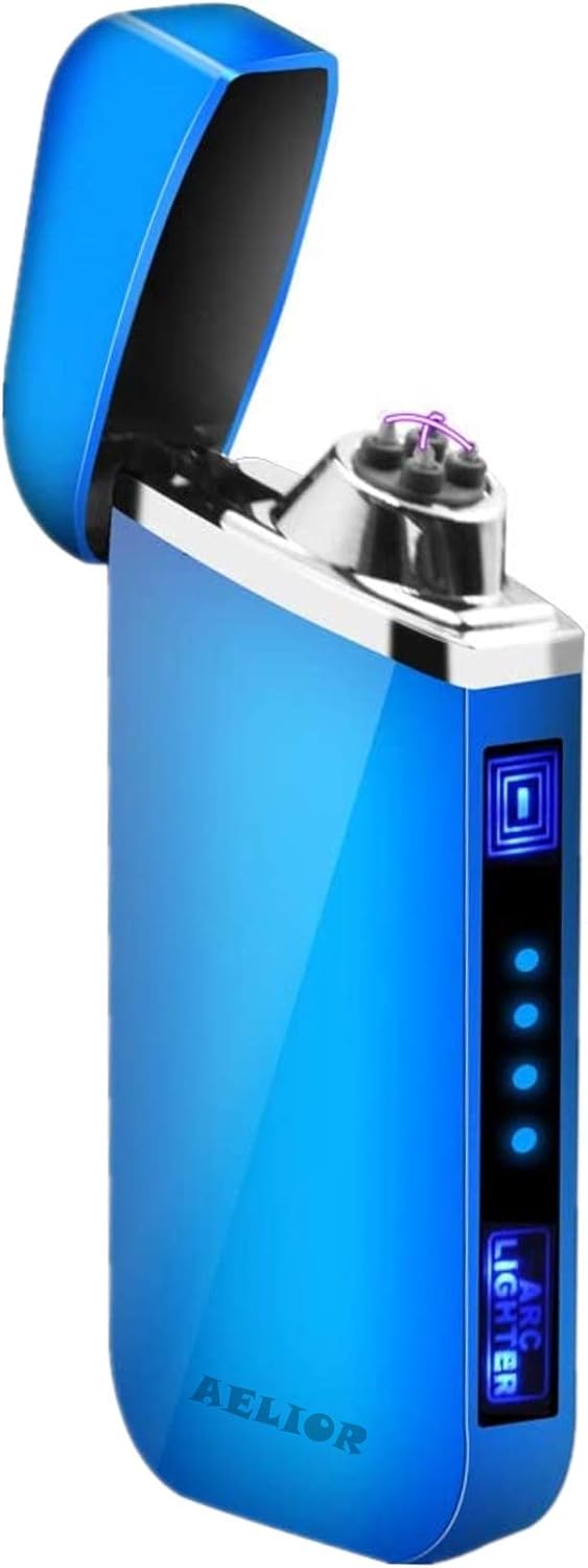 Arc Lighters Electric lighters Plasma Lighters Dual arc Lighter USB lighters Flameless Rechargeable Lighter Windproof Lighter for Camping,Starter, Hunting, Backpacking, Hiking (New Black) : Everything Else