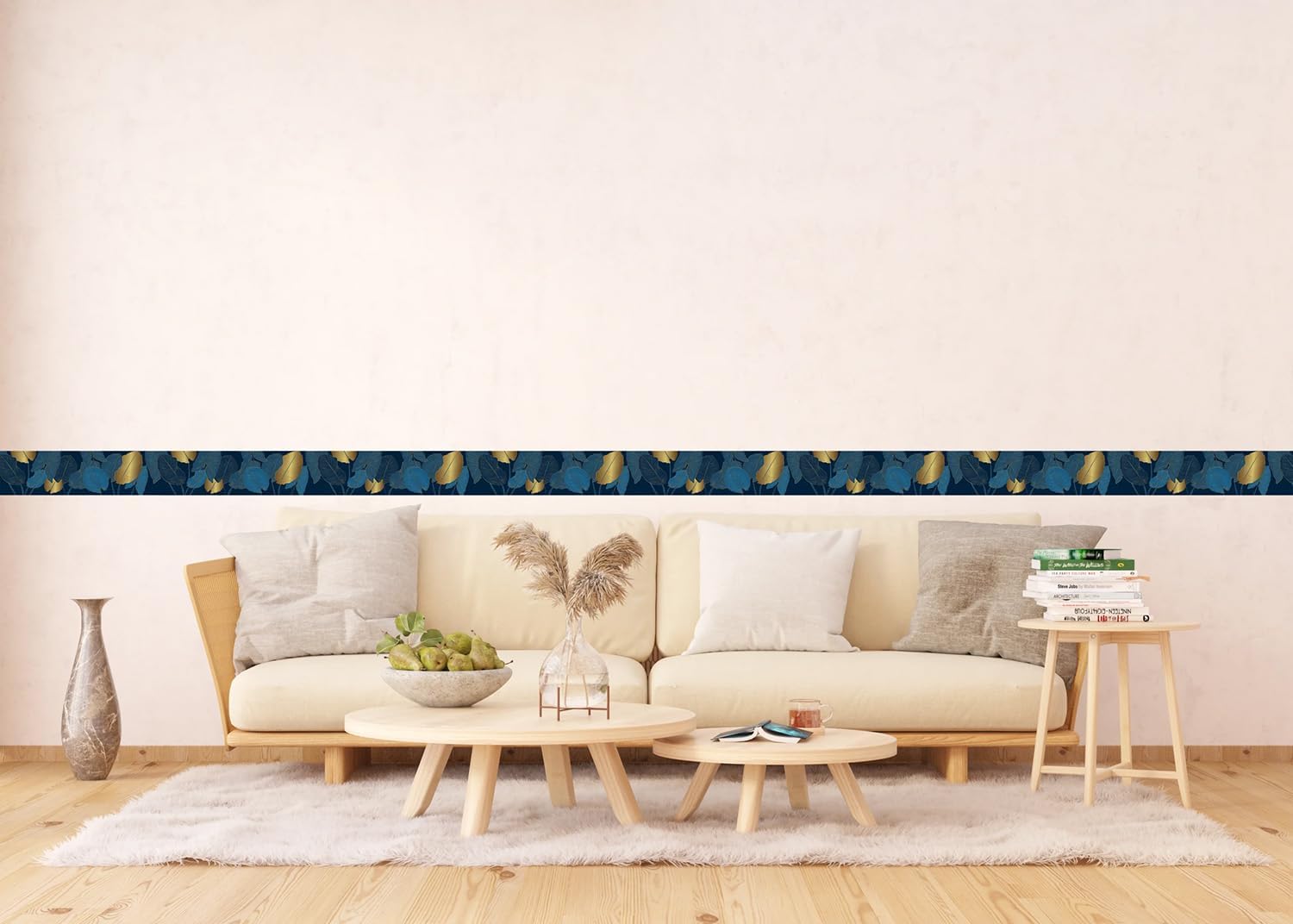 AG Design Sheets Self-Adhesive Border, Kitchen, Living Room, Wall Stickers, Multicoloured 500 x 13.8 cm | AWB 8298
