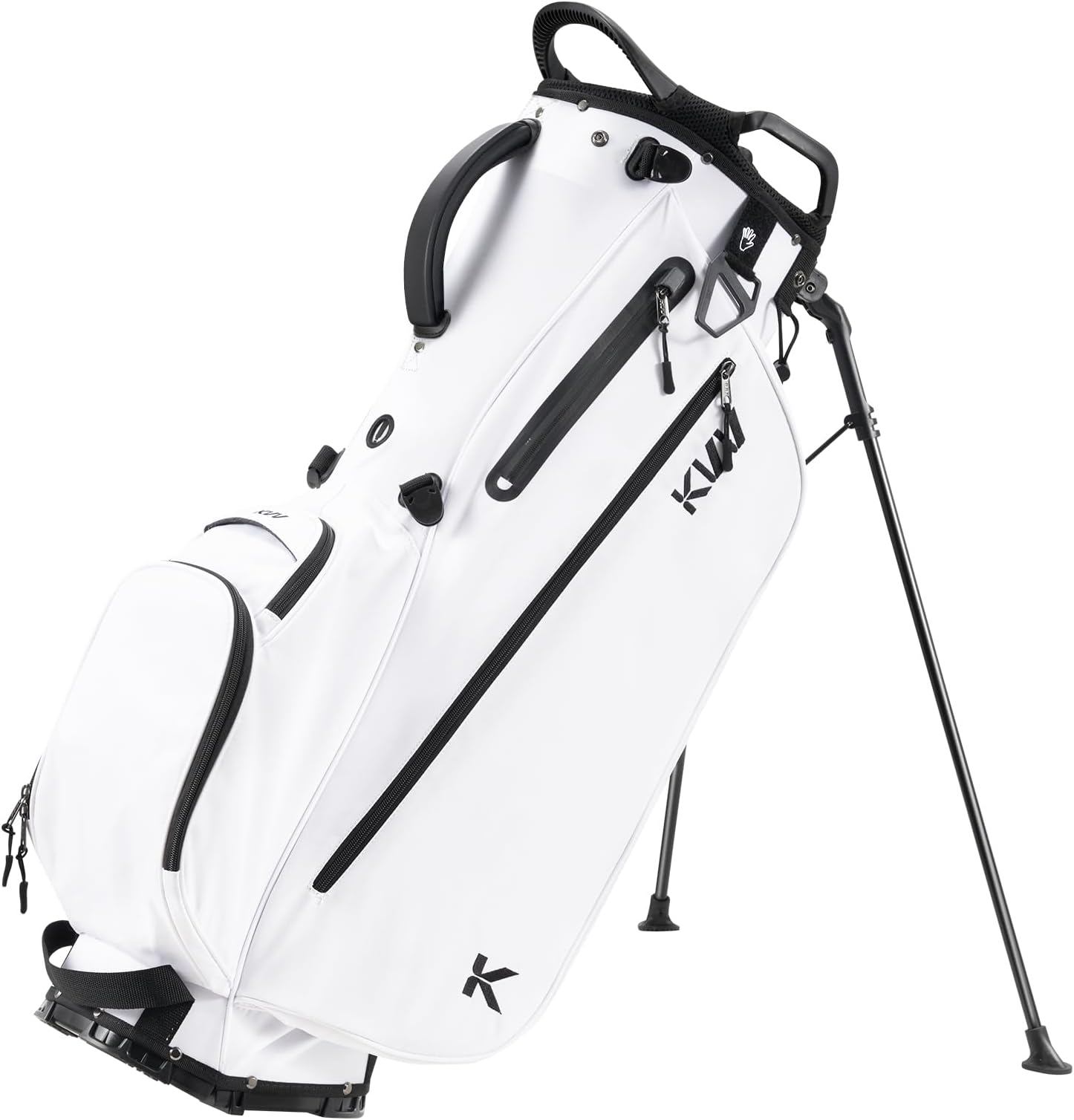 Lightweight Golf Stand Bag with 7 Way Full-Length Dividers, 5 Zippered Pockets, Automatically Adjustable Dual Straps，Elegant Design
