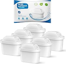 BREAUILL Lot de 6 Cartouches de Filtre à eau de Remplacement pour Brita Maxtra Pro All-in-1, Maxtra+ Plus, compatibles avec la Brita Marella, réduit les odeurs et les impuretés