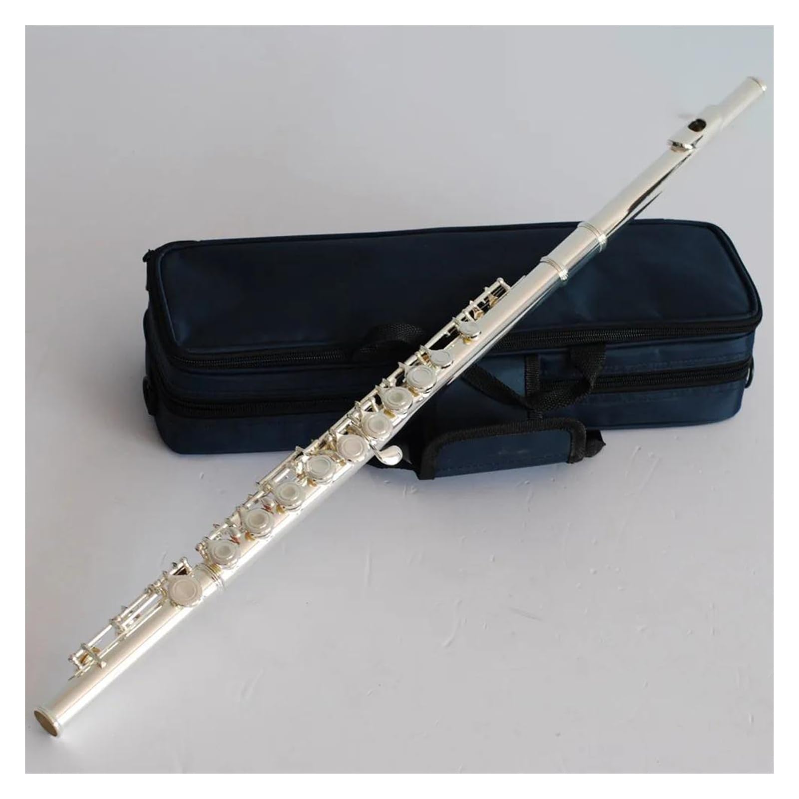 Flûte Plaquée Argent Cupronickel Pour Étudiant, 16 Trous, Trou Ouvert, Ton C, Avec Étui Et Accessoires Flûte pour Débutant