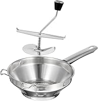 Vista 1 de Gatuida Molino giratorio de acero inoxidable para salsa de tomate, cortador manual de papas, prensatelas de mano para puré de papas, comida