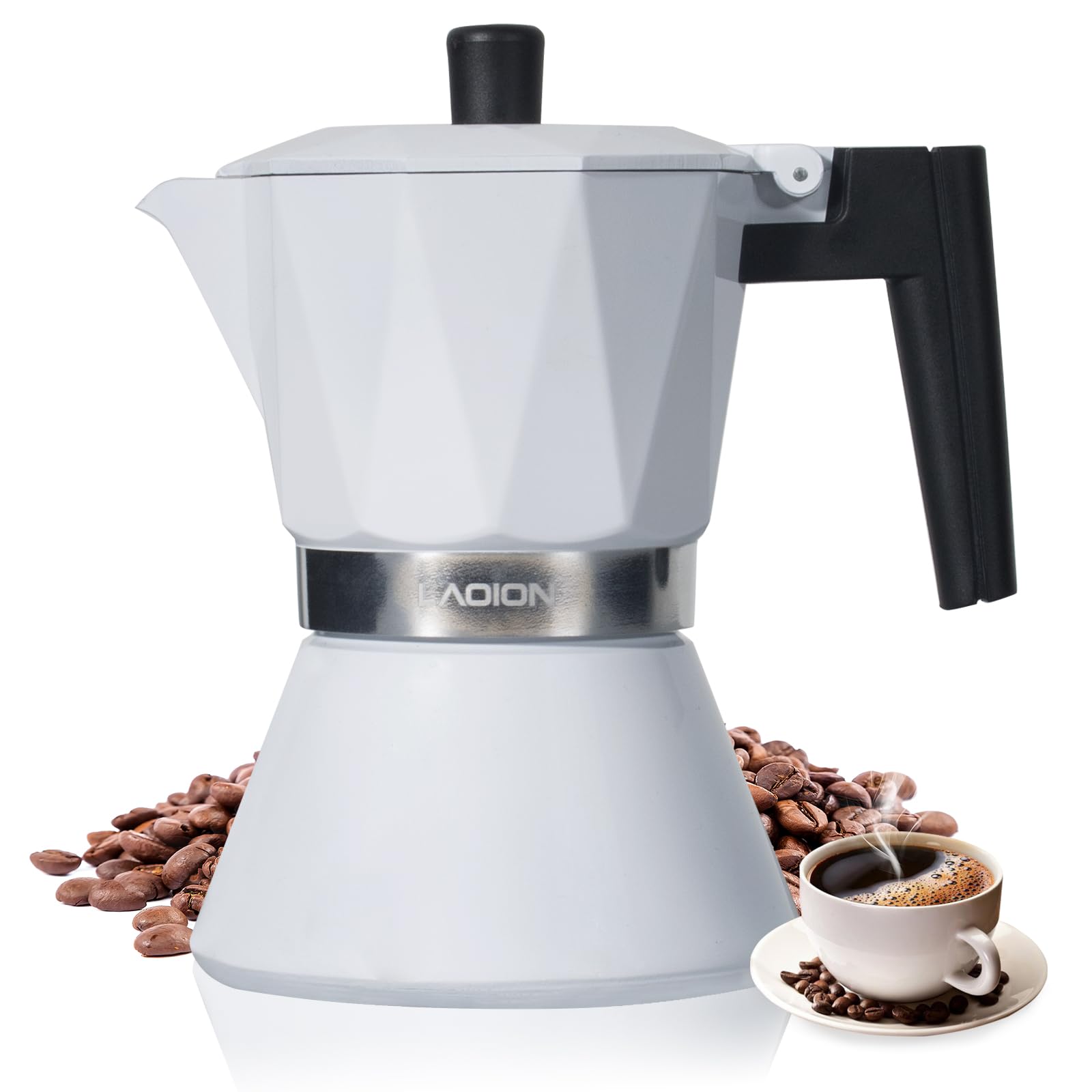 MOKA  Amazon.com: LAOION Moka Pot, 6-Cup Espresso Maker, 300ml Portable