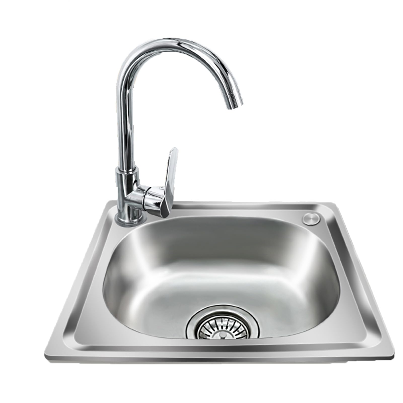 WIQUYBML Stainless Steel Utility Sink Commercial Kitchen with Drainage kit, Freestanding Double Bowl Hot and Cold Faucet, for Garage, Restaurant, Garden