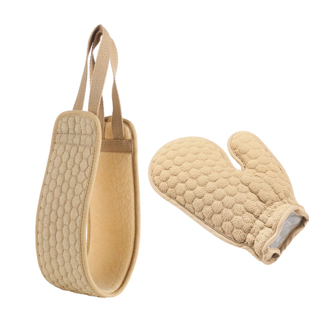 IWOWHERO 2Pcs Back Shower Towel Exfoliating Gloves Double Sided Rubbing Strip for Cleaning Durable Shower Mitts for Daily Use Comfortable Bath Supplies