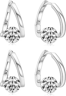 YANCHUN Lymphatic Drainage Earrings for Women Rioyaya Lymphatic Earrings Magnetotherapy Germanium Earrings Acupressure Cuff Earrings Jewelry Gifts, A:2pcs silver