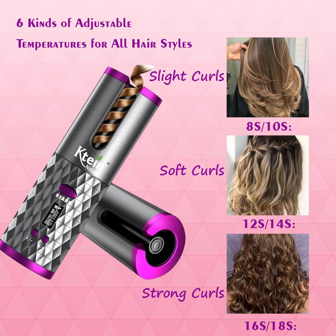 KTEIN Elegance Curl Pro: Professional Hair Styler Kit for Effortless Waves and Curls - Image 5 thumbnail