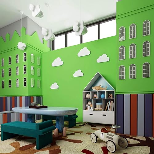 Miniatura 3 de LACHEERY Papel tapiz de color verde lima, con textura, autoadhesivo, extraíble, color liso, papel de contacto verde mate para armarios, estantes,