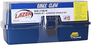 Lazer Sharp Saltwater GO Fish Tackle Box KIT, Clear, one Size (KTKLBXSW-D)