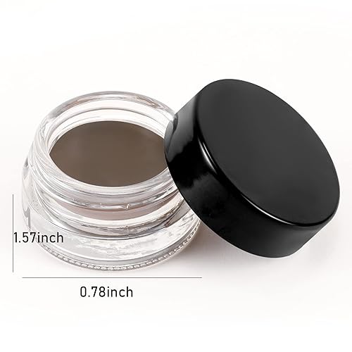 Vista 36 de Boobeen Crema de pomada para cejas, gel impermeable de pomada de cejas de alta pigmentación de larga duración para maquillaje natural de cejas, gris