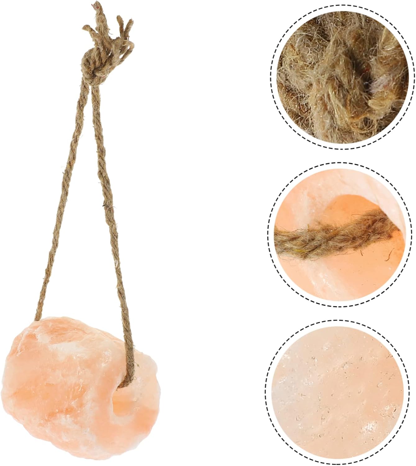 2kg Salt Brick for Livestock Pets Natural Salt Block Rope Provides Cattle Deer and Other Farm Animals